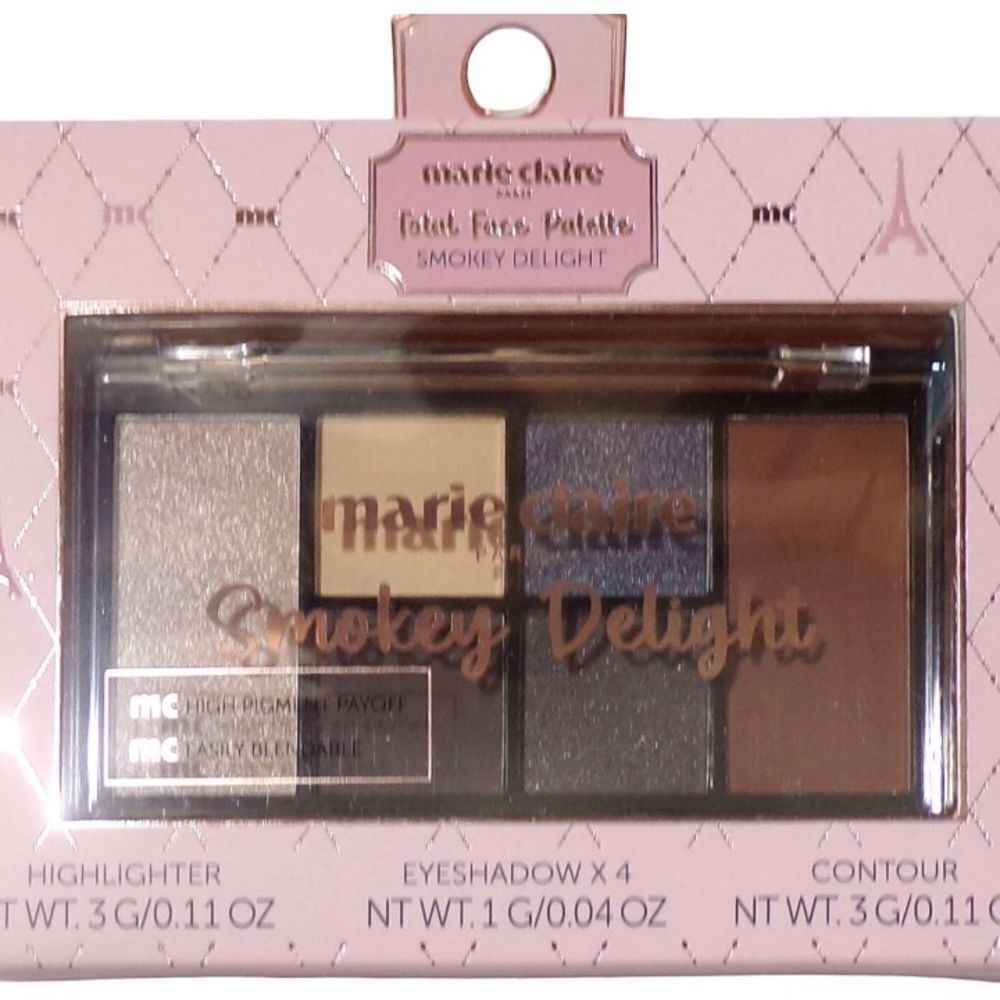 🔥 Marie Claire Paris Smokey Delight Palette~Highlighter~Eyeshadow-Blush 👛